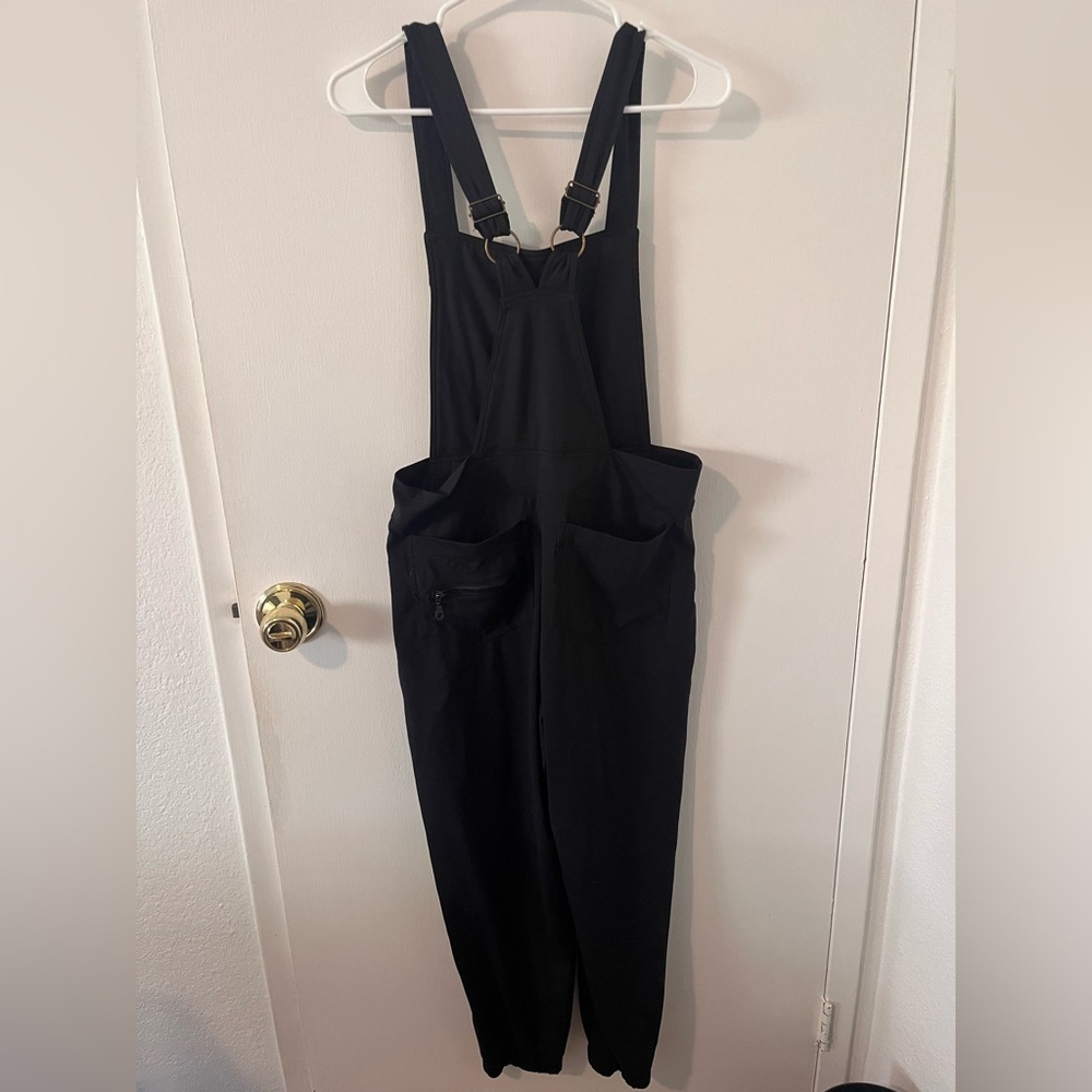 SWAAY Overall Jumpsuit in Black Eco-Friendly Adjustable Heart Zipper Pockets XL - Picture 8 of 12